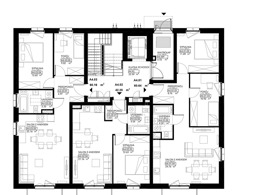 Lipa Piotrowska - Budynek A4 - OSTATNIE MIESZKANIE 3 POK 60 M2 - Parter