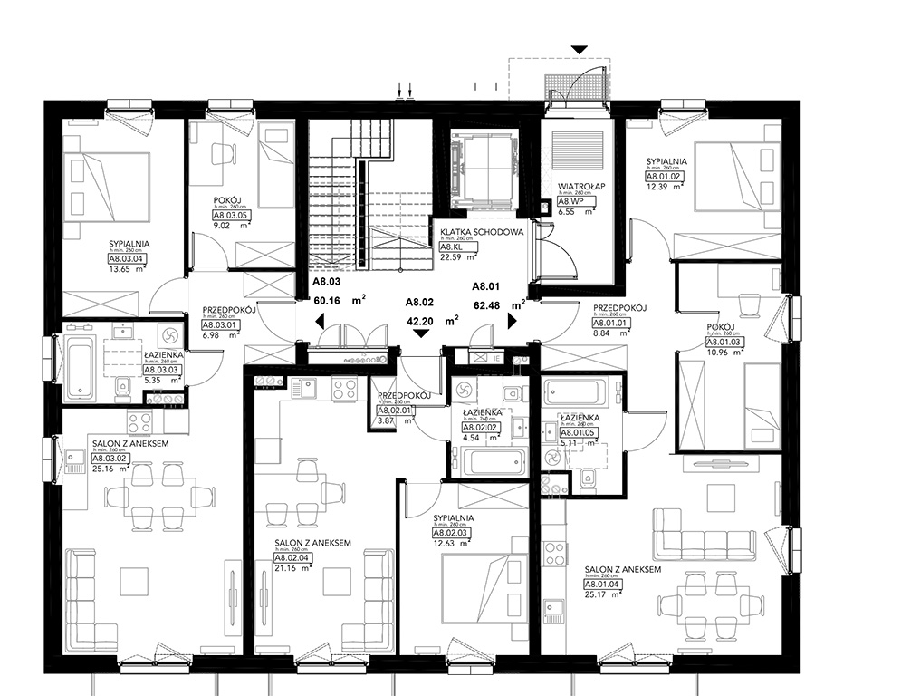Lipa Piotrowska - Budynek A8 - OSTATNIE MIESZKANIE 2 POK. 42 m2 - Parter