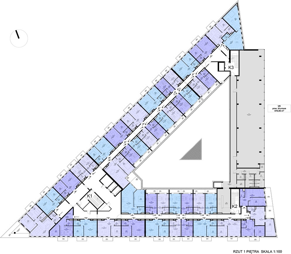 Apartamentowiec ZWYCIĘSKA 3 - Piętro 1