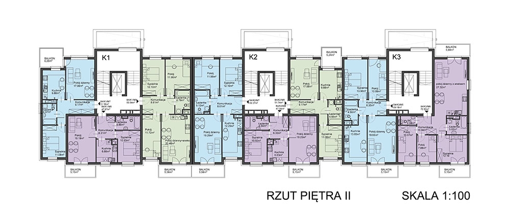 OSIEDLE CZARTORYSKIEGO - Budynek B4 - BUDYNEK SPRZEDANY - Piętro 2 - sprzedane