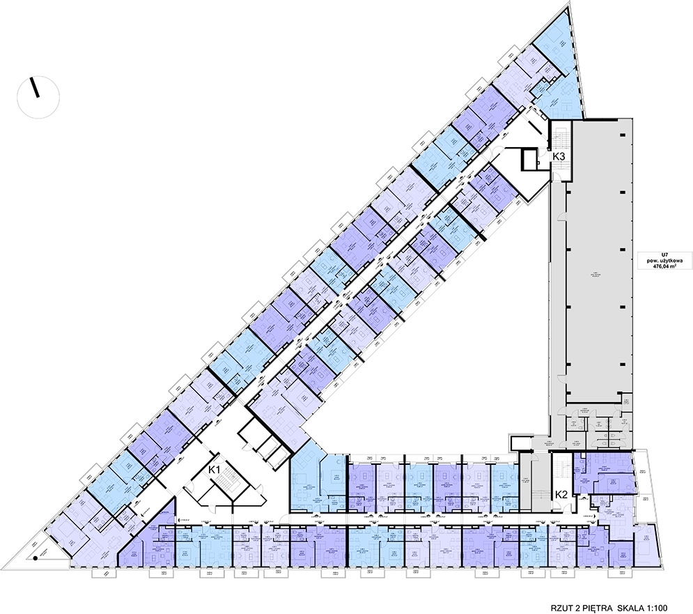 Apartamentowiec ZWYCIĘSKA 3 - Piętro 2