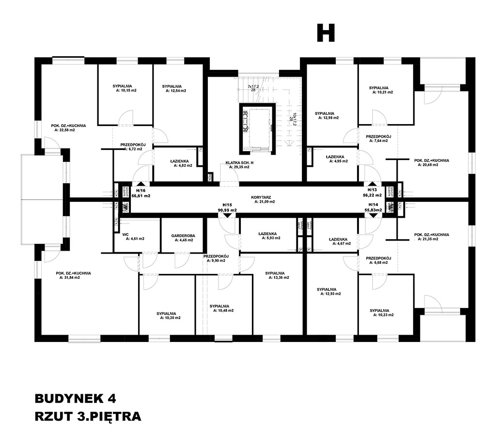 Stara Mleczarnia - Budynek B4 - SPRZEDANY - Piętro 3