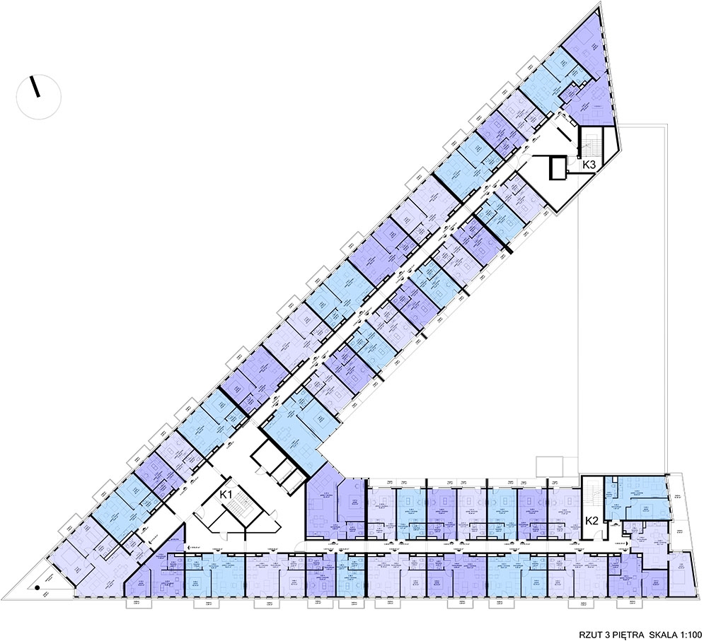 Apartamentowiec ZWYCIĘSKA 3 - Piętro 3
