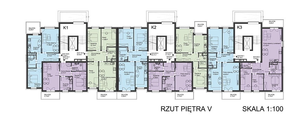 OSIEDLE CZARTORYSKIEGO - Budynek B4 - BUDYNEK SPRZEDANY - Piętro 5 - sprzedane