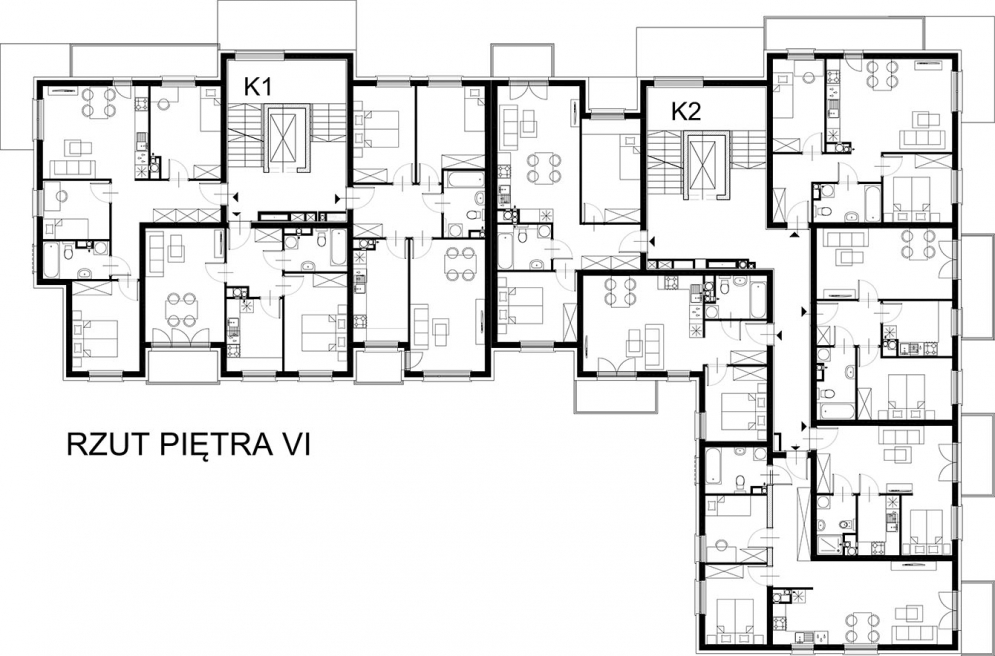 OSIEDLE CZARTORYSKIEGO - Budynek B1 - BUDYNEK SPRZEDANY - Piętro 6 - sprzedane