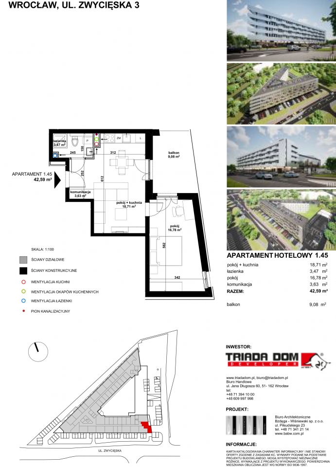 Apartament 1.45 (z najemcą)