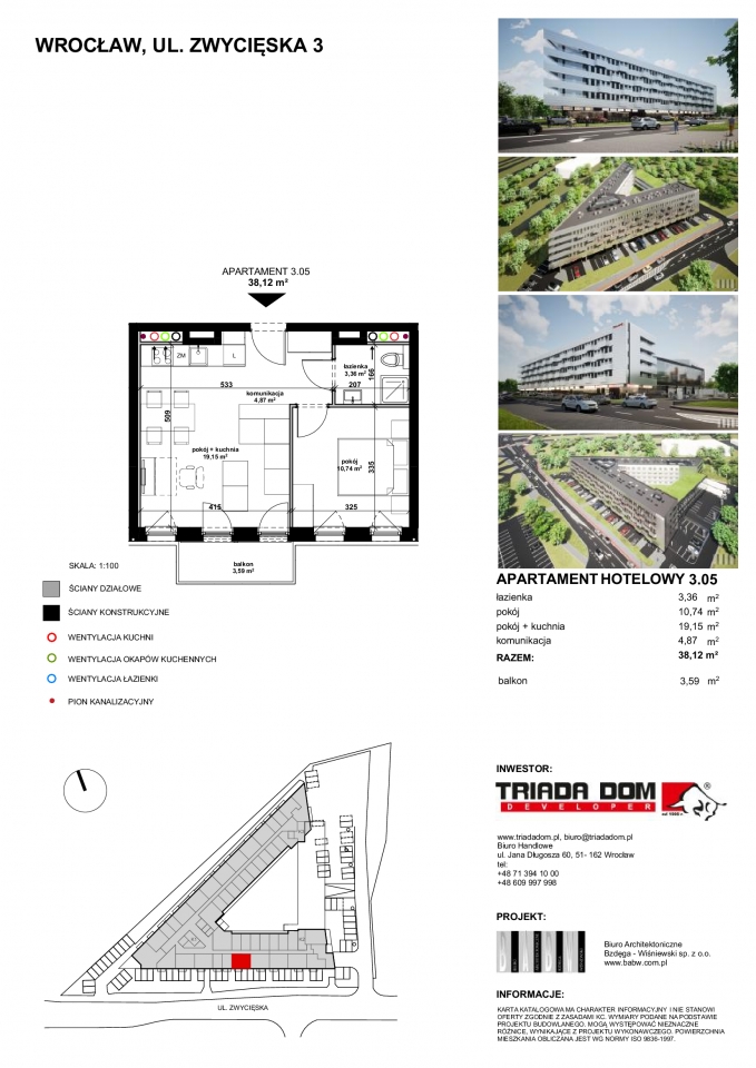 Apartament 3.05 (z najemcą)