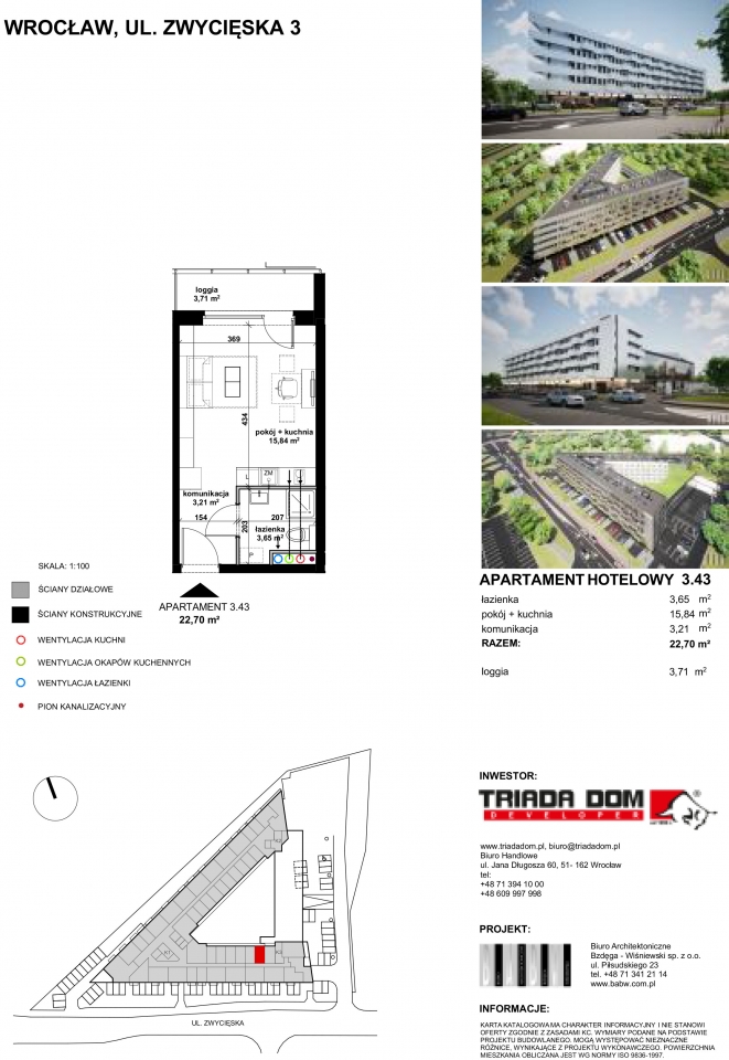 Apartament 3.43 (z najemcą)